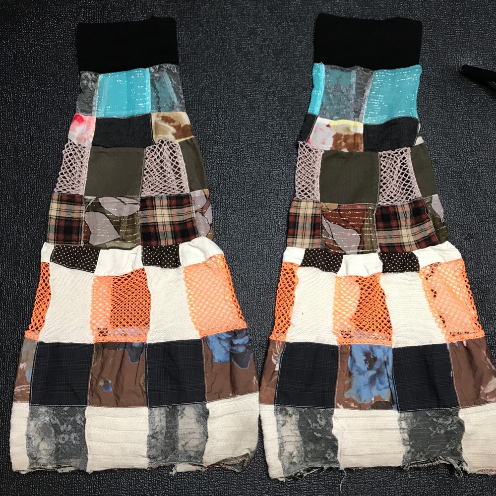 Trixy Xchange Patchwork Fishnet OTK Leg Warmers - Picture 2 of 8